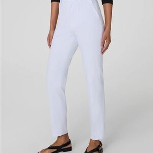 SPANX “On the Go” White Ankle Slim Straight Pants